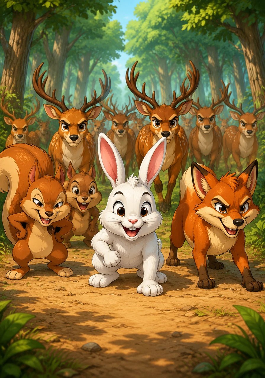 Lorsqu'une grande course fut organisée à travers la forêt dense, Pinpin s'inscrivit fièrement aux côtés des cerfs rapides et des renards agiles. Il ne craignait pas la défaite, car pour lui, le simple fait de participer et de se mesurer aux plus grands était déjà une victoire éclatante pour son courage.