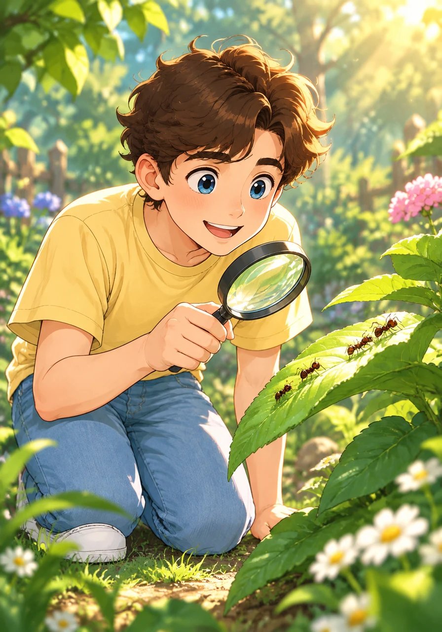 Fin da bambino, Luca osservava il mondo con occhi colmi di meraviglia, incantato da ogni piccola foglia e da ogni formica che attraversava il giardino. Con una piccola lente d'ingrandimento in mano, passava ore a studiare i dettagli nascosti della natura, sognando di capirne un giorno tutti i segreti.