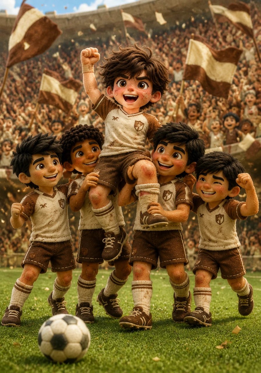 The tournament season began, and Team Antu faced their first real tests on the grand field. Mateo led the charge, orchestrating spectacular goals that sent the roaring crowd into a frenzy of flying banners and cheers.