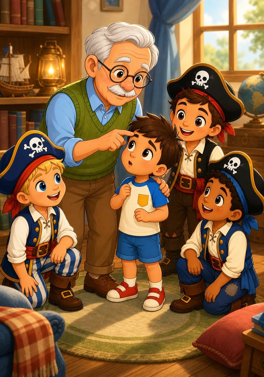 Com um sorriso caloroso, o velho senhor tocou suavemente com o dedo na testa do neto. Ele explicou que o maior poder para ir a qualquer lugar do mundo reside na imaginação, e que aquela aventura inesquecível foi apenas uma das muitas que criou ao unir seus sonhos com os de seus melhores amigos.