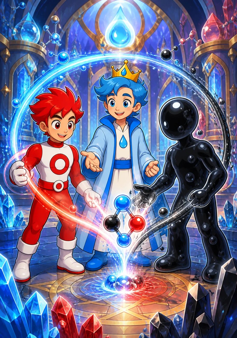 Once upon a time, hidden from human eyes, lay the wondrous Kingdom of Chemistry. Here, every chemical element lived together in peaceful harmony, each possessing its own unique personality and special power.