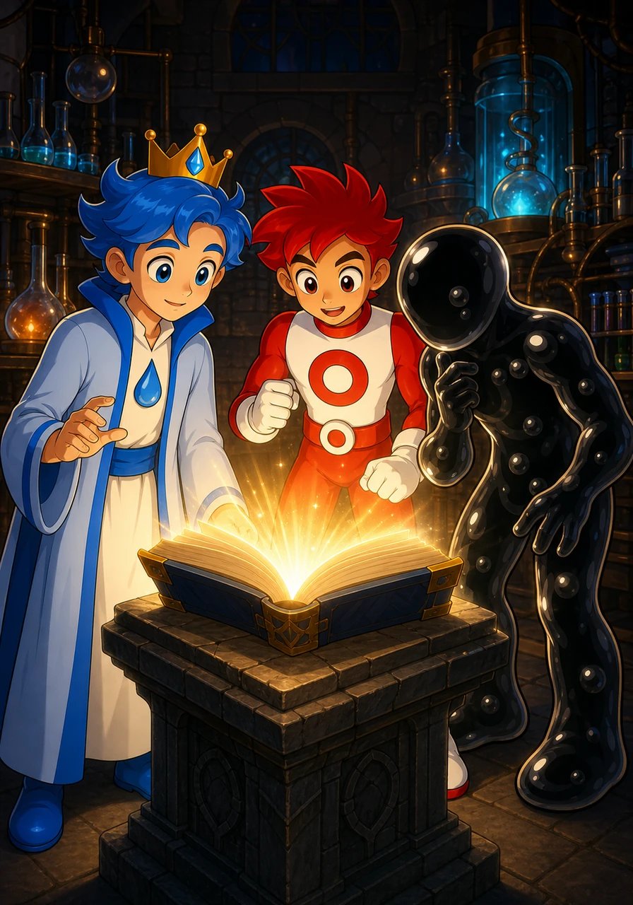 Deep inside the laboratory, they discovered a glowing spellbook resting upon a pedestal. Opening its mysterious pages, they read the secret wisdom: The true magic of nature lies in the unity of elements and their chemical bonds.