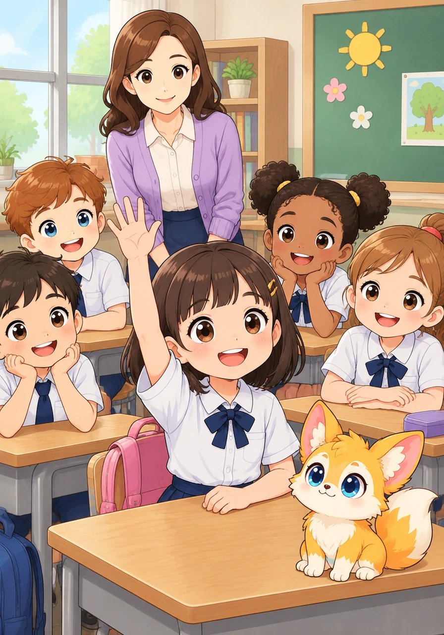 Curious questions bubble up throughout the classroom as everyone wonders when the visitors will arrive. Mila raises her hand, asking if they will be able to speak with their new friends and how they can best take care of them.