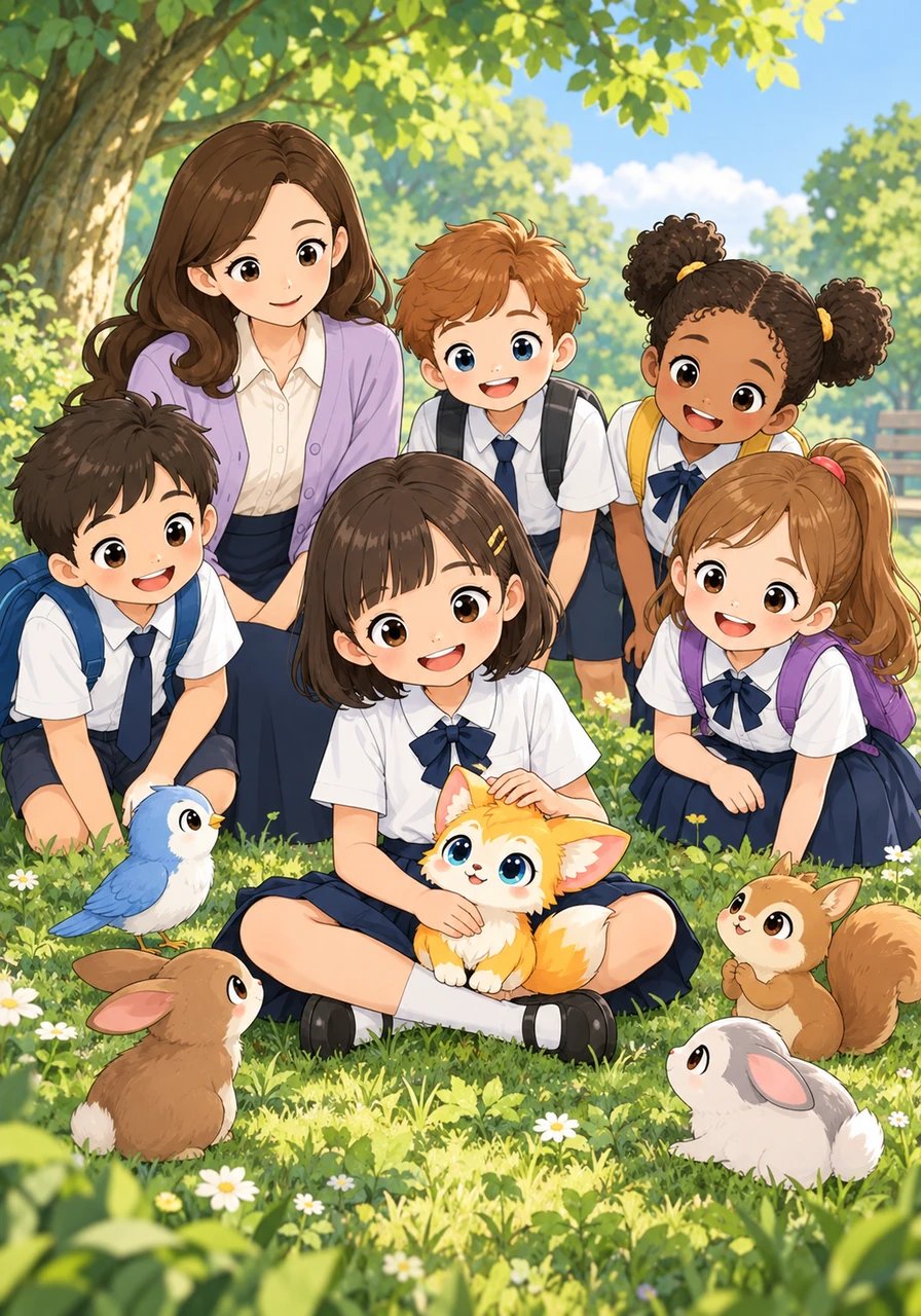 Nestled in the quiet calm of the park, Mila realizes these special pets do not need words to offer companionship. They are drawn to peaceful minds, steady focus, and children who know how to listen with open hearts.