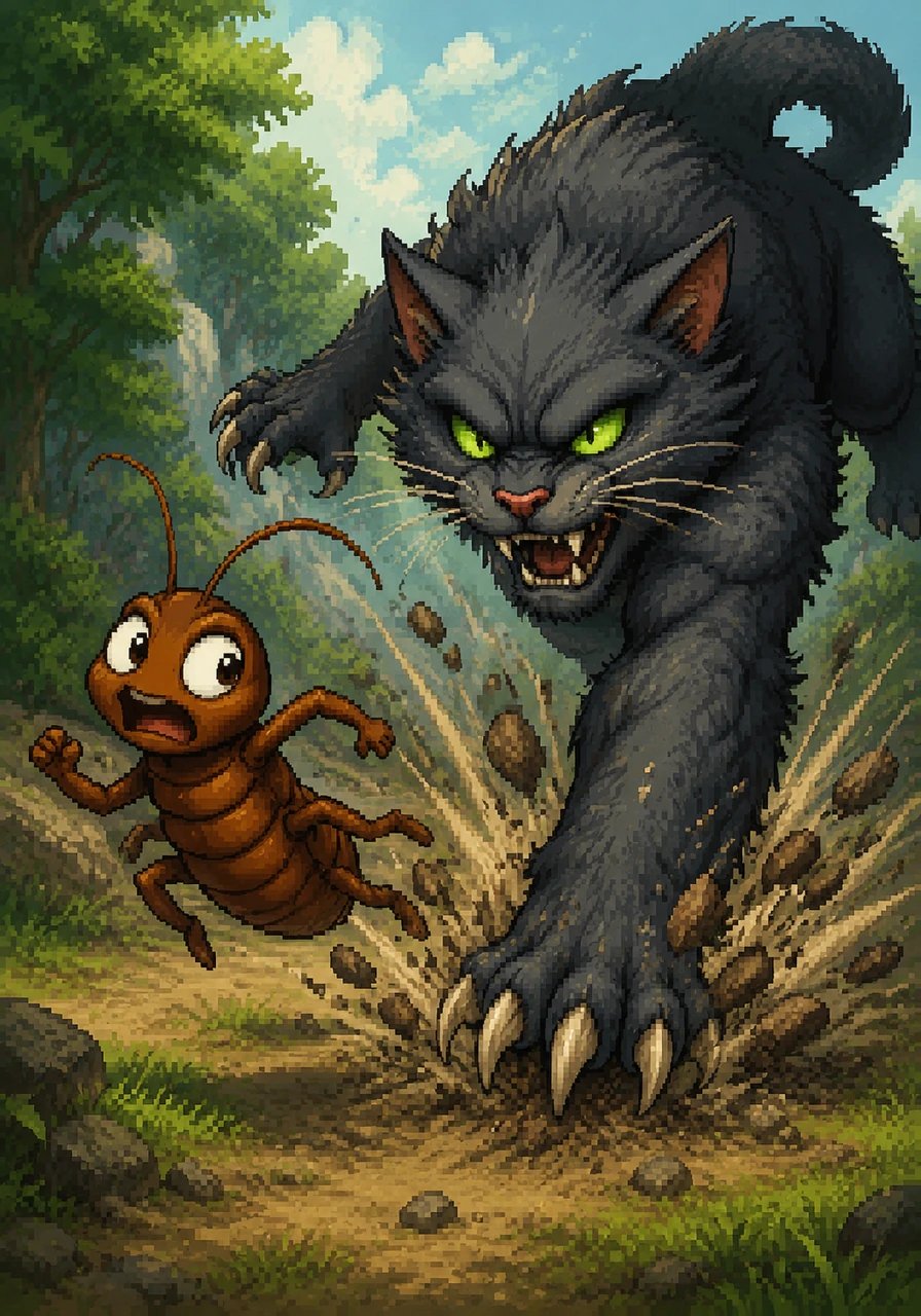 With a swipe of his paw and a powerful leap, Barnaby shook Clyde right out of his sleep. Clyde dashed to the left and twisted around, dodging the claws that crashed to the ground.