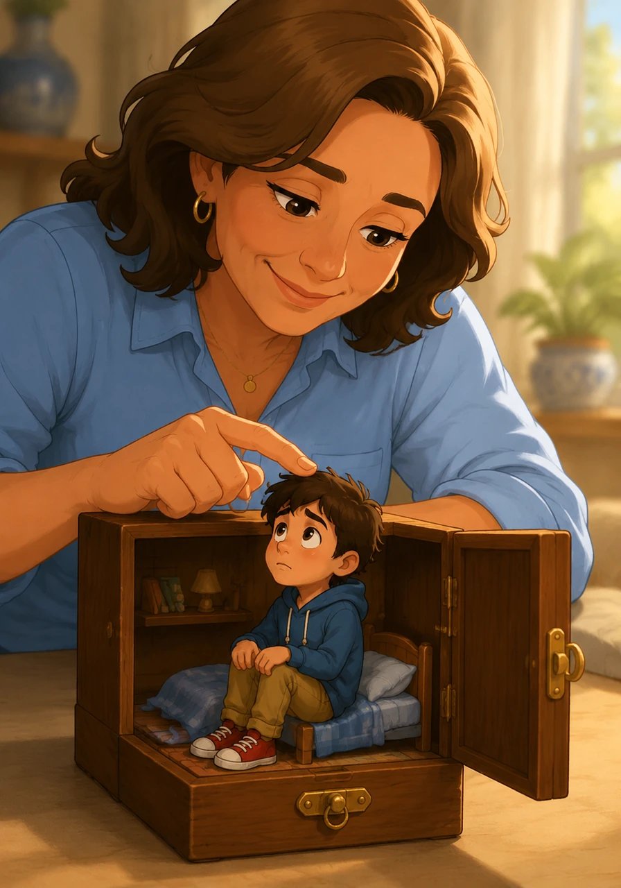 The next morning, Christian found that his makeshift bedroom inside a repurposed wooden jewelry box had been fitted with a small, elegant brass latch on the outside. His mother gently stroked his hair with the tip of her index finger, her touch incredibly light yet carrying the crushing weight of an inescapable cage. She whispered that the world outside was far too dangerous for someone of his delicate, precious stature.