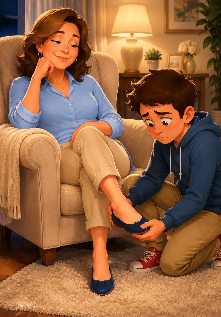 When she returned home that evening, her soft-spoken greeting echoed through the quiet house, carrying a chilling finality that made him shiver. She sat down immediately and placed her feet near him, her calm eyes watching him with a self-satisfied pleasure that required no words. Christian stepped forward to tend to her, realizing his compliance had become a survival reflex in her immaculate, quiet kingdom.
