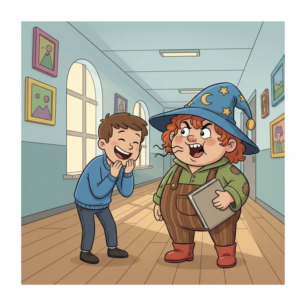 Durante la pausa, Giù vide i suoi amici ridere e scherzare sulle canzoni. Samuele gli disse: "Dai Giù, è divertente! Prova a cantare la parte del lupo se non ti piace quella dell'agnello!". Giù, incuriosito, provò a fare una voce profonda e divertente.
