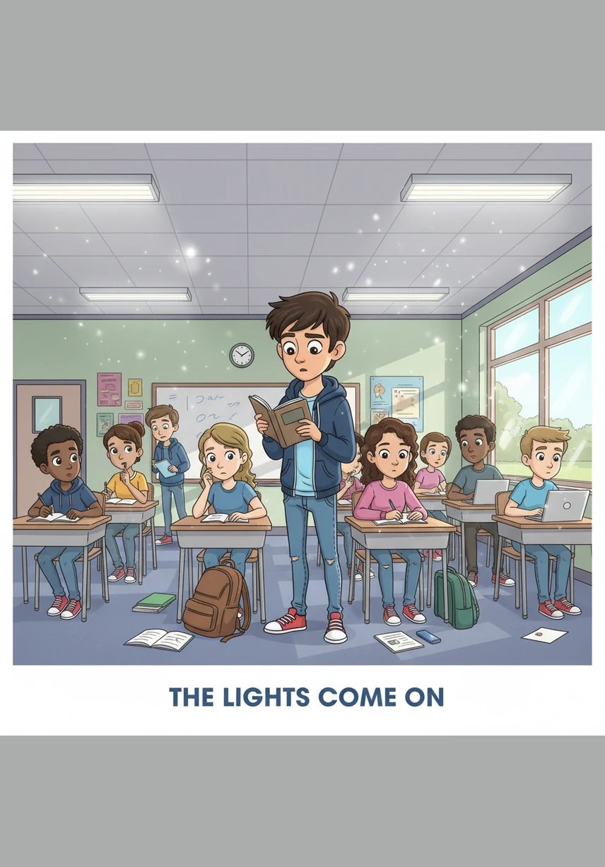 Quando le luci si riaccendono, il silenzio in aula è denso di riflessioni e Marta è la prima a rompere il ghiaccio parlando del dolore causato dalle battute cattive. Marco guarda Luca con rammarico, rendendosi conto che nessuno dovrebbe affrontare le proprie battaglie in totale solitudine.