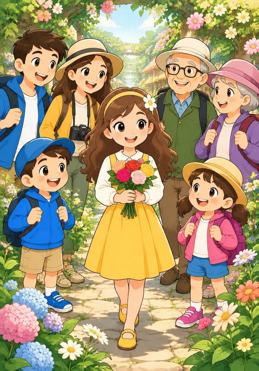 Flora walks down the fragrant central aisle, greeted by the soft rustle of leaves and gentle murmurs of contented visitors. Looking around at the radiant community around her, she smiles at the truth she has discovered: surrounded by true friends, no one ever blossoms alone.