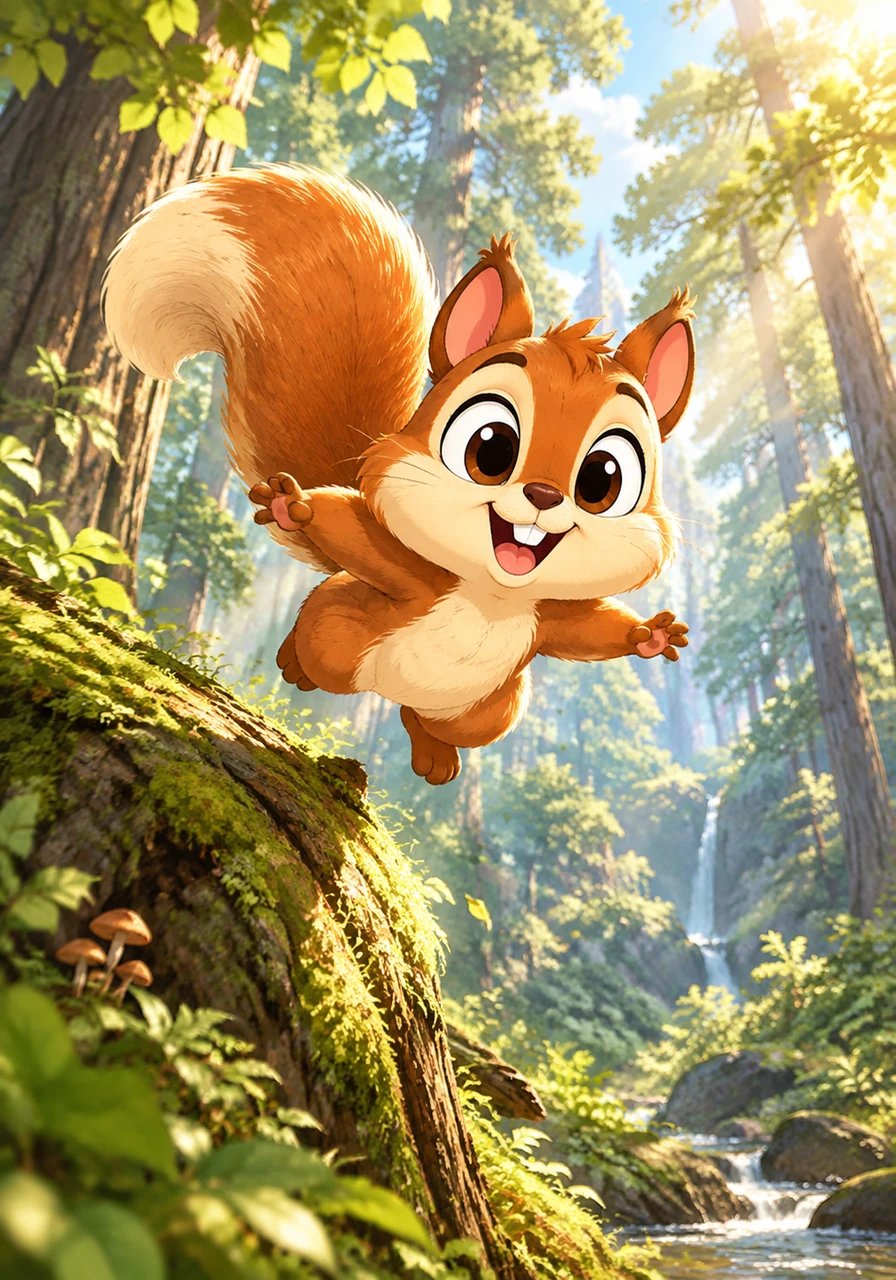 Fips das kleine Eichhörnchen lebt in einem uralten, wunderschönen Wald. Heute möchte Fips die verschiedenen Stockwerke seines grünen Zuhauses erkunden, vom tiefen Boden bis zu den höchsten Spitzen. Mit einem fröhlichen Sprung beginnt seine spannende Entdeckungsreise.