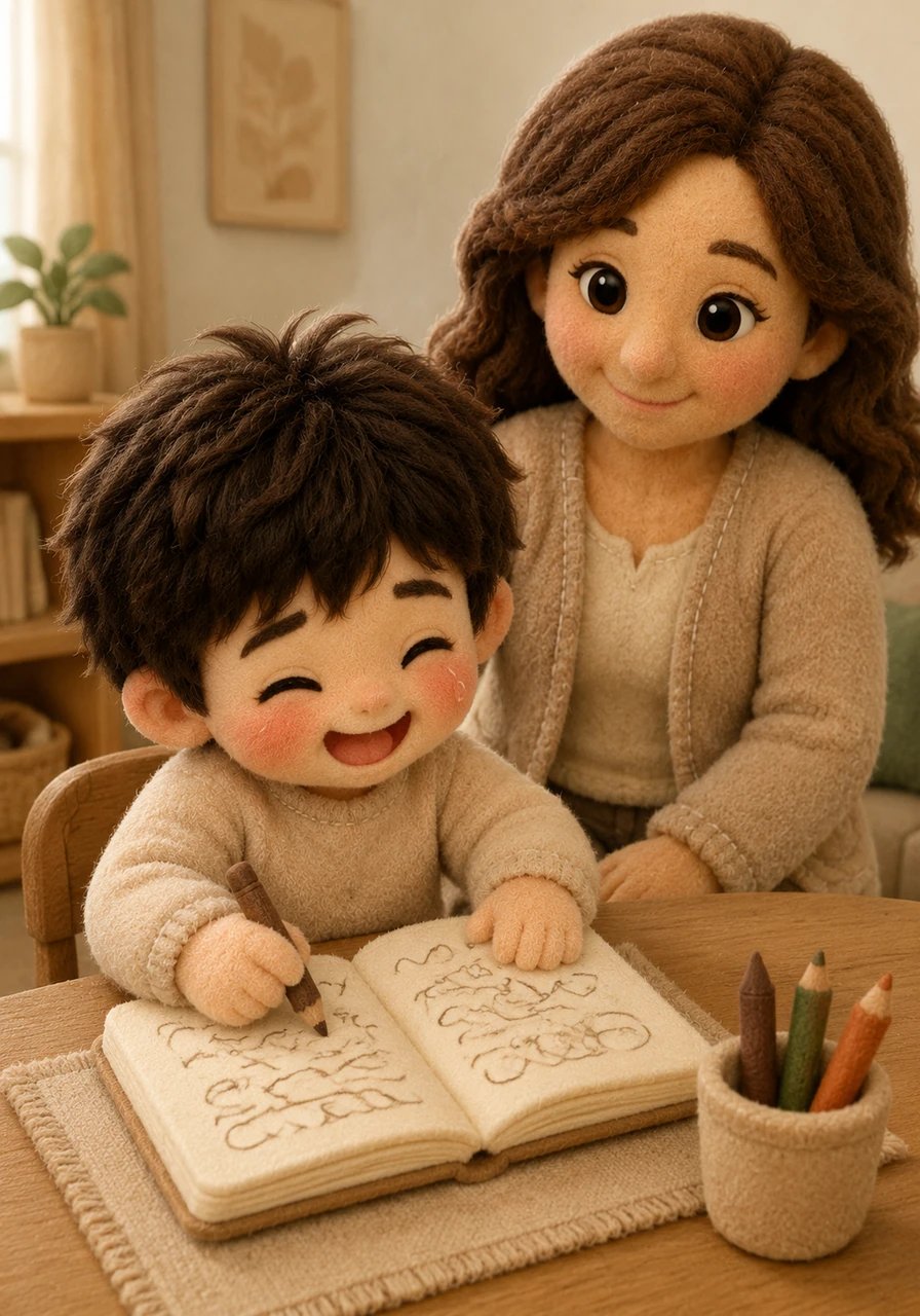He practiced writing the rest of the alphabet, realizing that each mistake taught his fingers how to balance the pencil better. When a letter turned out wobbly, he didn't cry; instead, he laughed and called it a dancing letter. The notebook was no longer perfectly clean, but it was filled with beautiful effort.