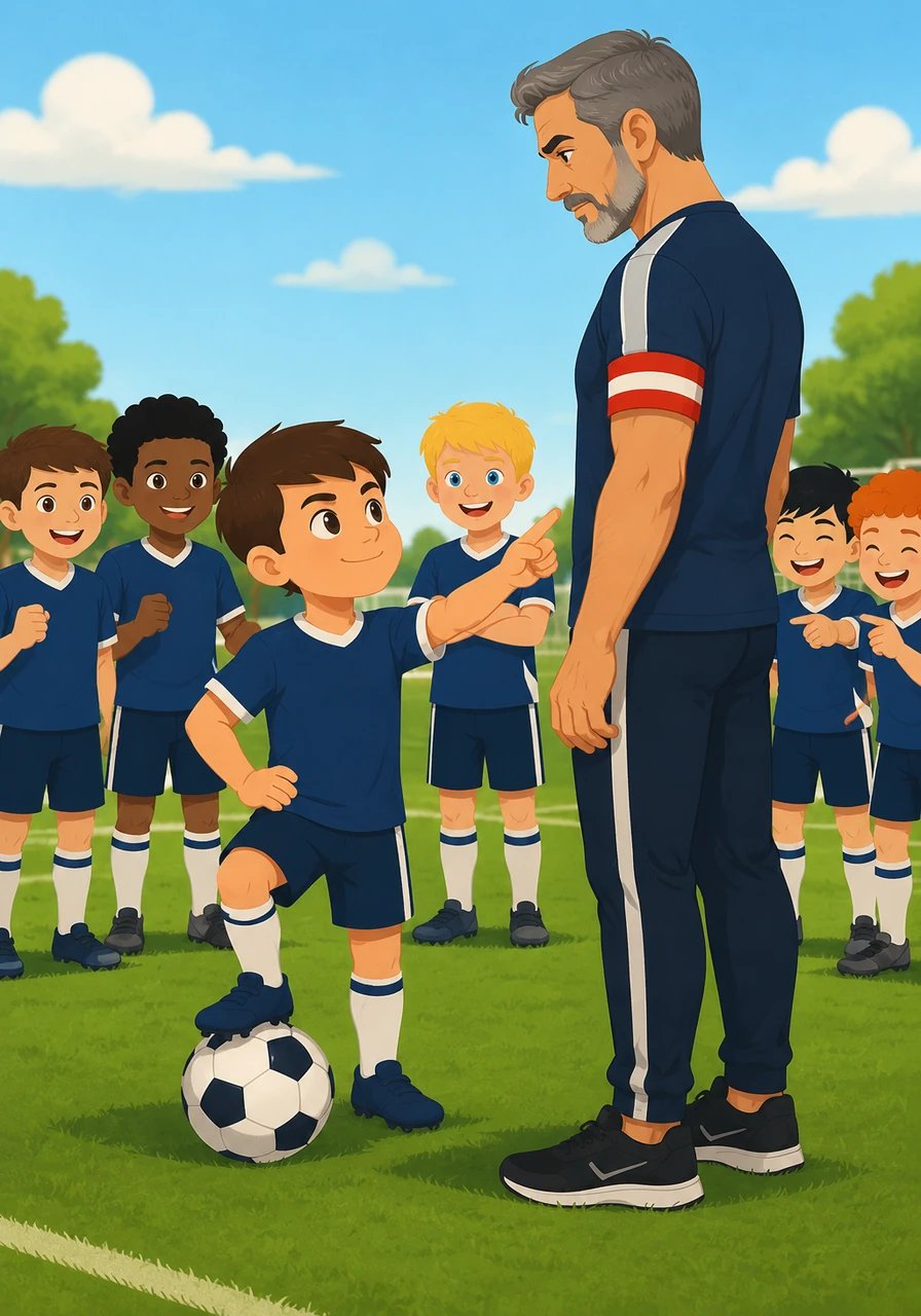 One sunny afternoon, Bob looked at his team's football captain and boldly declared that he would wear that captain's armband one day. While a few friends smiled supportively, others laughed and scoffed that he was far too small to ever lead the team. Bob just smiled back, determined to prove that hard work is always stronger than doubt.