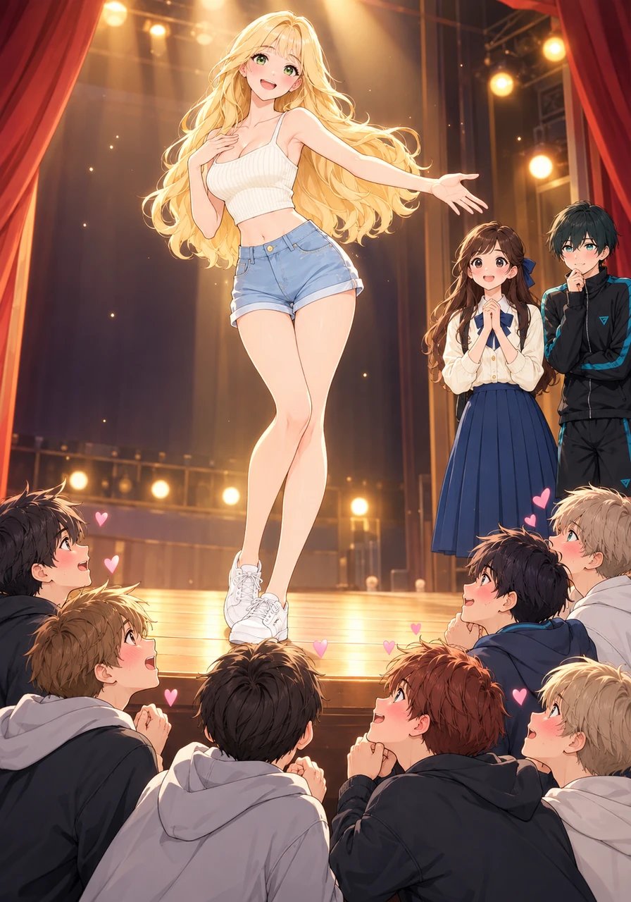 Jully concludes her breathtaking performance with a sweeping flourish and a radiant, warm smile that lights up the entire stage. At that very moment, a powerful wave of affection and obsession takes root deep within the hearts of all six boys.