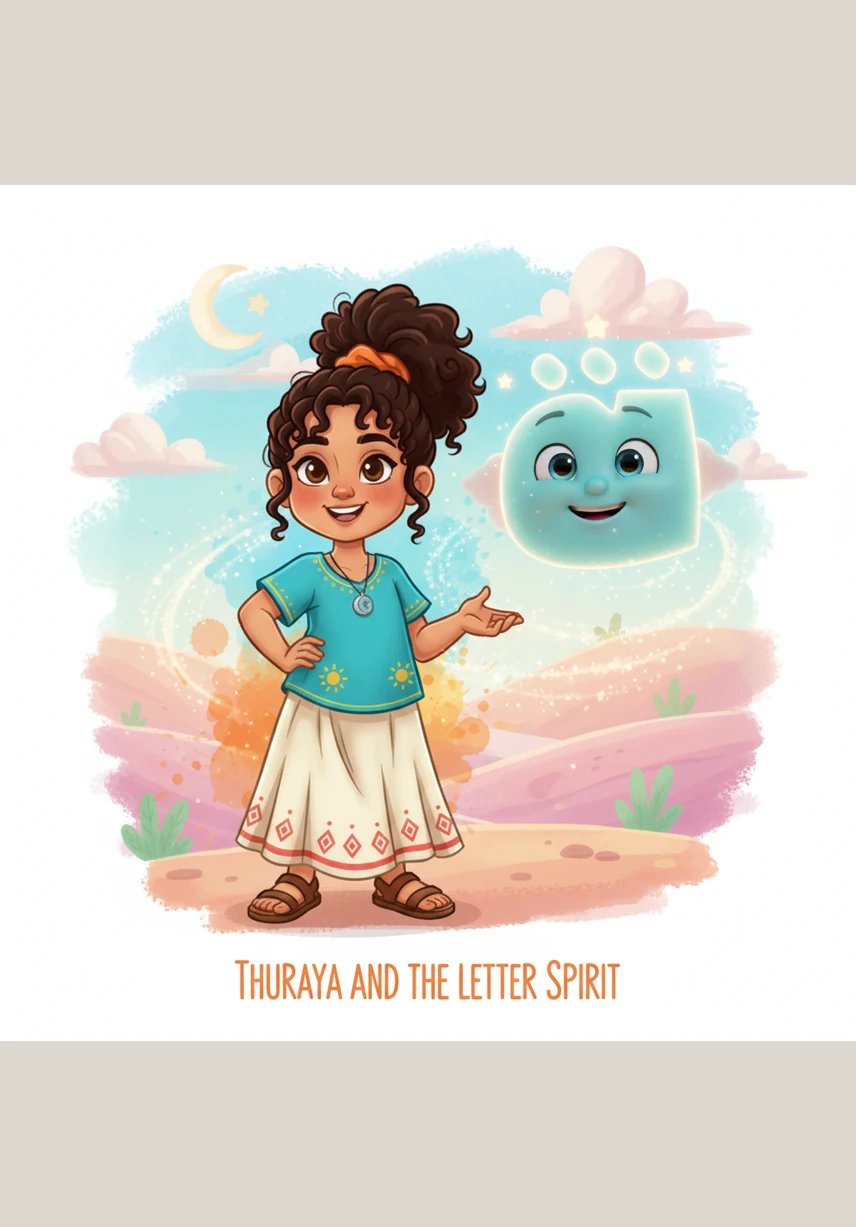 The little fox looked up at Thuraya and said, I love the sound of the letter Thaa, but I want it to be long and musical!