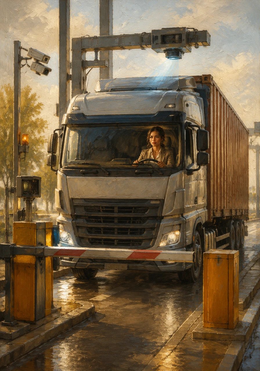 Through modern logistics infrastructure, the truck moved efficiently. It quickly passed through automated toll booths and scanning stations. Sarah ensured everything was synchronized perfectly.