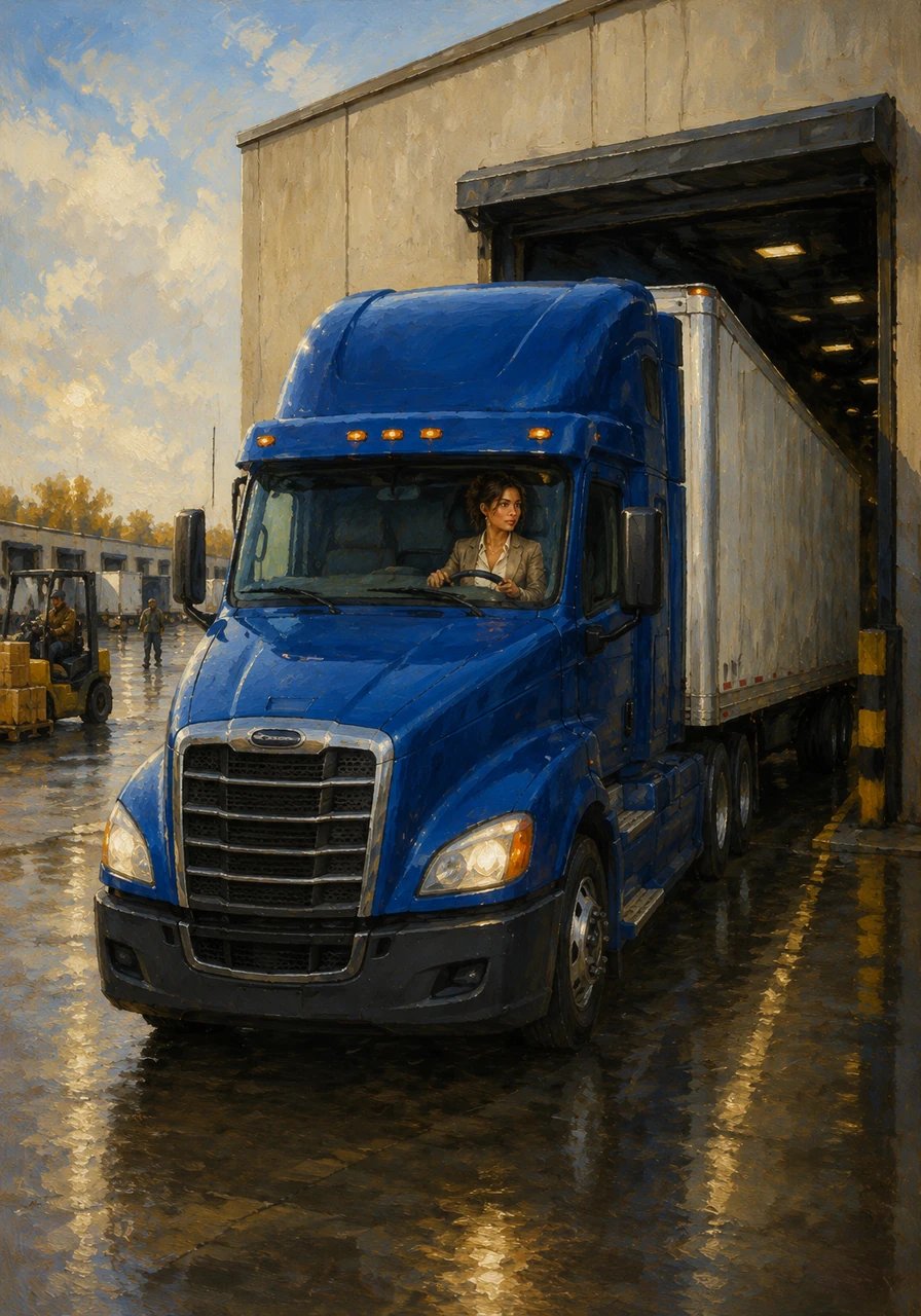 ly, the blue truck reached the bustling distribution center. It backed precisely into the loading bay. The journey across the country was nearly complete.