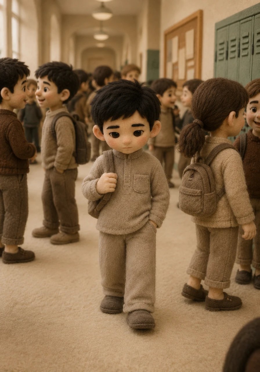 Fariko walked slowly through the crowded hallway of the boarding school, the familiar chatter of students echoing all around him. Although he had lived here before, everything felt completely different this time. Deep down, a quiet voice whispered that he didn't truly belong here anymore.