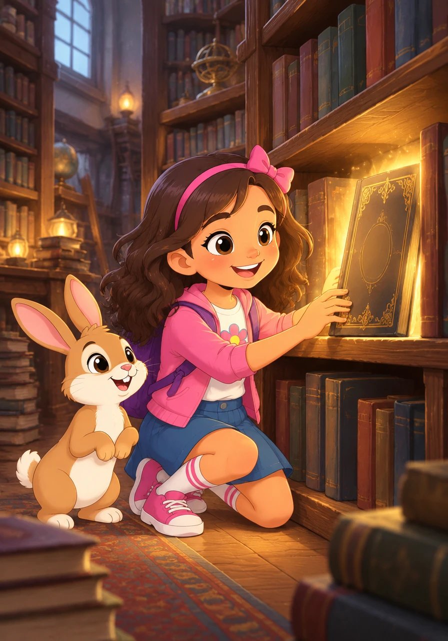 Maya menemukan sebuah buku tebal bergaris emas di sudut perpustakaan tua sekolahnya. Buku itu adalah kamus bahasa Inggris-Indonesia yang memancarkan cahaya lembut saat ia menyentuh sampulnya.