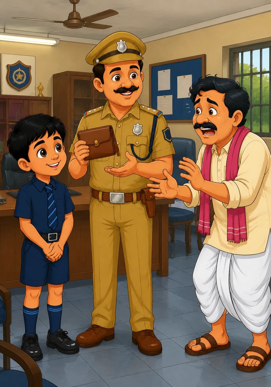 પોલીસ અધિકારીએ પર્સ લીધું અને રાહુલની સમજદારીના વખાણ કર્યા. થોડી જ વારમાં એક ગભરાયેલો અને ચિંતિત માણસ દોડતો દોડતો પોલીસ સ્ટેશનમાં આવ્યો. તેના ચહેરા પરથી સ્પષ્ટ દેખાતું હતું કે તેનું કંઈક કિંમતી ખોવાઈ ગયું છે.