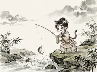 小猫咪的钓鱼日记