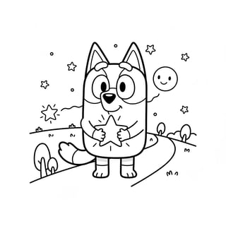 bluey coloring page