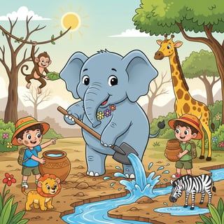 Ella the Elephant and the Thirsty Jungle