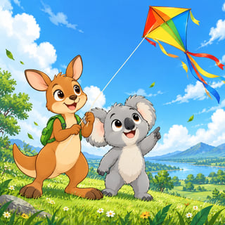 Kiki Kangaroo and the Colorful Kite - educational