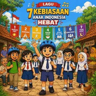 Lagu 7 Kebiasaan Anak Indonesia Hebat