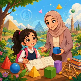 رحلة ليلى في عالم الأشكال - educational
