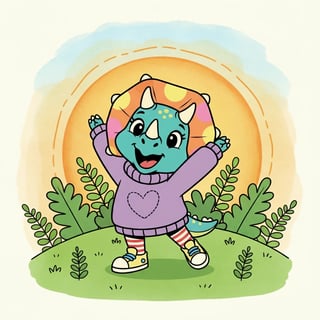 Trix the Triceratops Learns to Calm the Storm