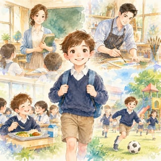 Un día fantástico en la escuela de Andrés - educational