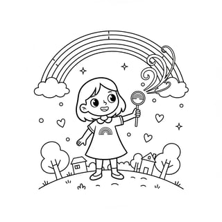 rainbow coloring page