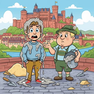 Markus und das Mörtel-Missgeschick in Heidelberg