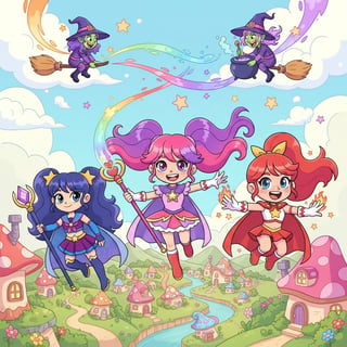The Chroma Guardians and the Mischievous Witches