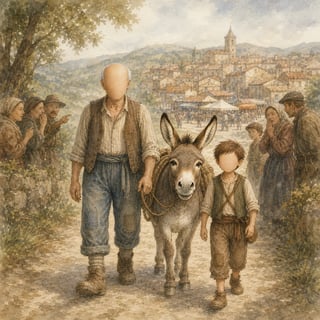 Le Fermier, son Fils et l'Âne