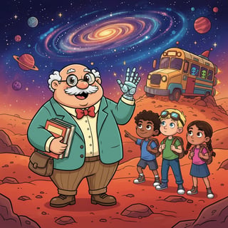El Profesor Extraterrestre y los Niños Valientes