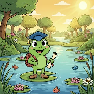 O Sapinho Sabichão e a Aventura do Lago Encantado
