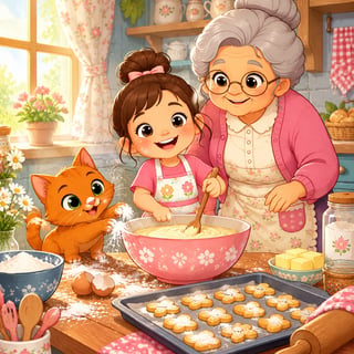Les Biscuits Magiques de Mamie et ses Chats Coquins - family