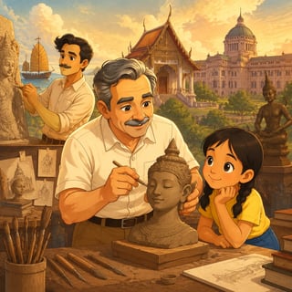 The Art of Professor Silpa Bhirasri