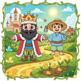 بادشاہ اور دانا کسان - fairy-tale