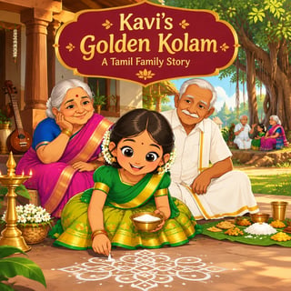 Kavi's Golden Kolam: A Tamil Family Story