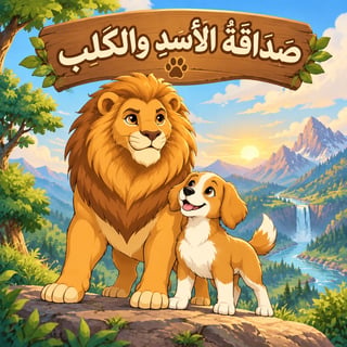 صَدَاقَةُ الأَسَدِ وَالكَلْبِ
