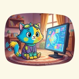 Котика Пухнастик та Цифровий Стрибок - educational