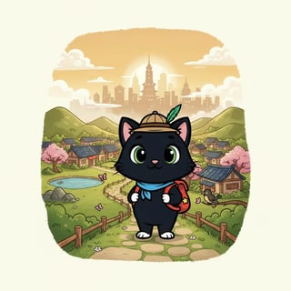 A brave cat that explores the city