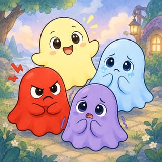 Four Little Ghosts and Big Feelings - educational