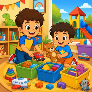 Willy and Timmy Clean Up Adventure