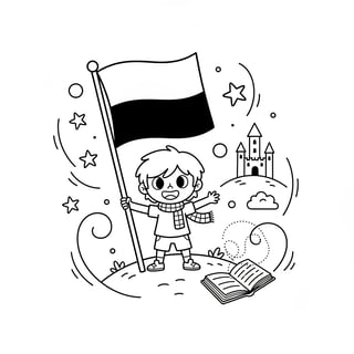 monaco flag coloring page
