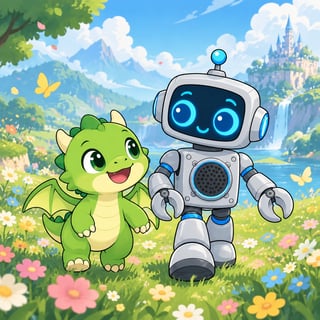 Il piccolo drago e il robot gentile