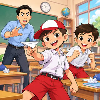 Aksi Kocak Boni di Sekolah